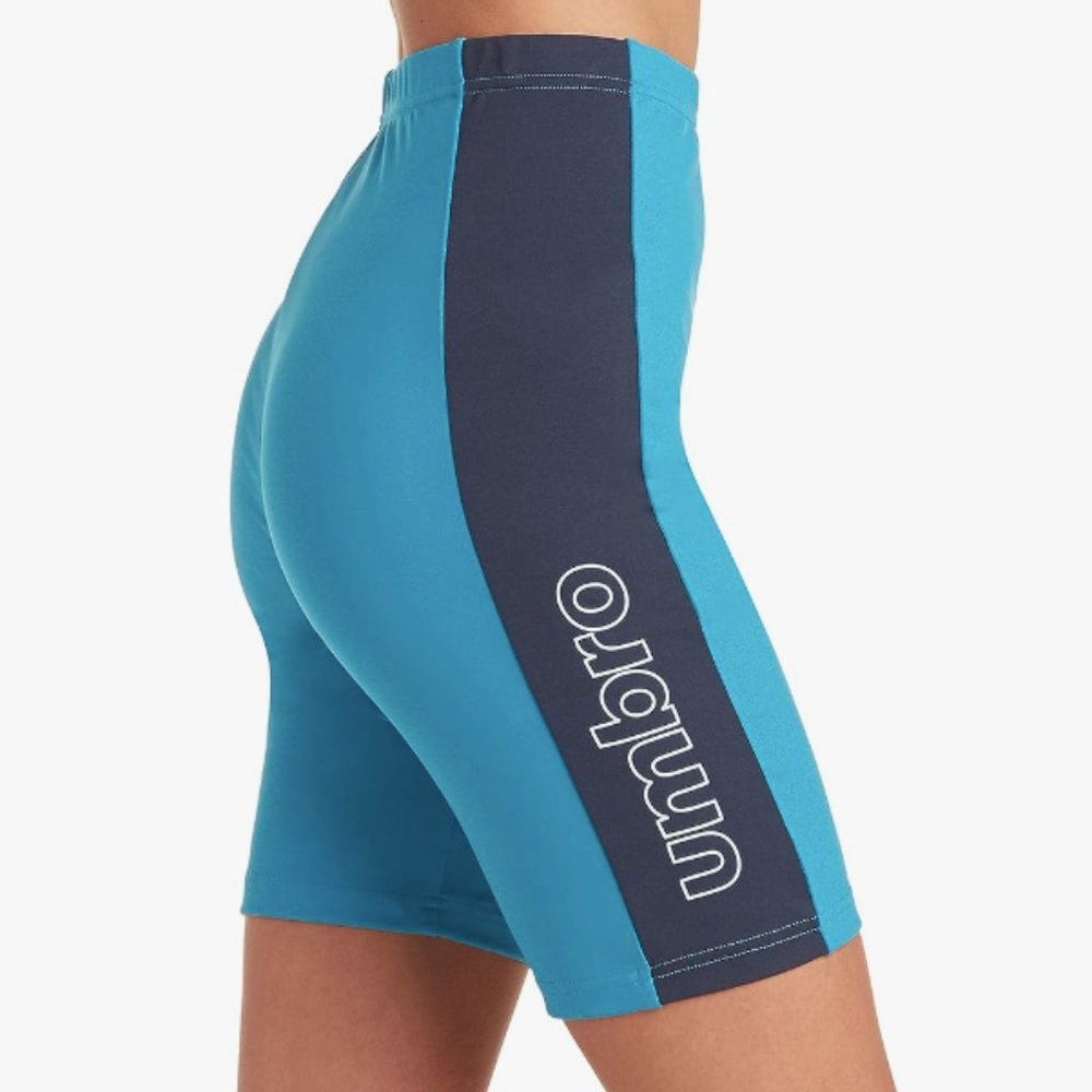 Umbro Women’s High-Waisted Bike Shorts – Racer Side Panel & Elastic Waist (S)